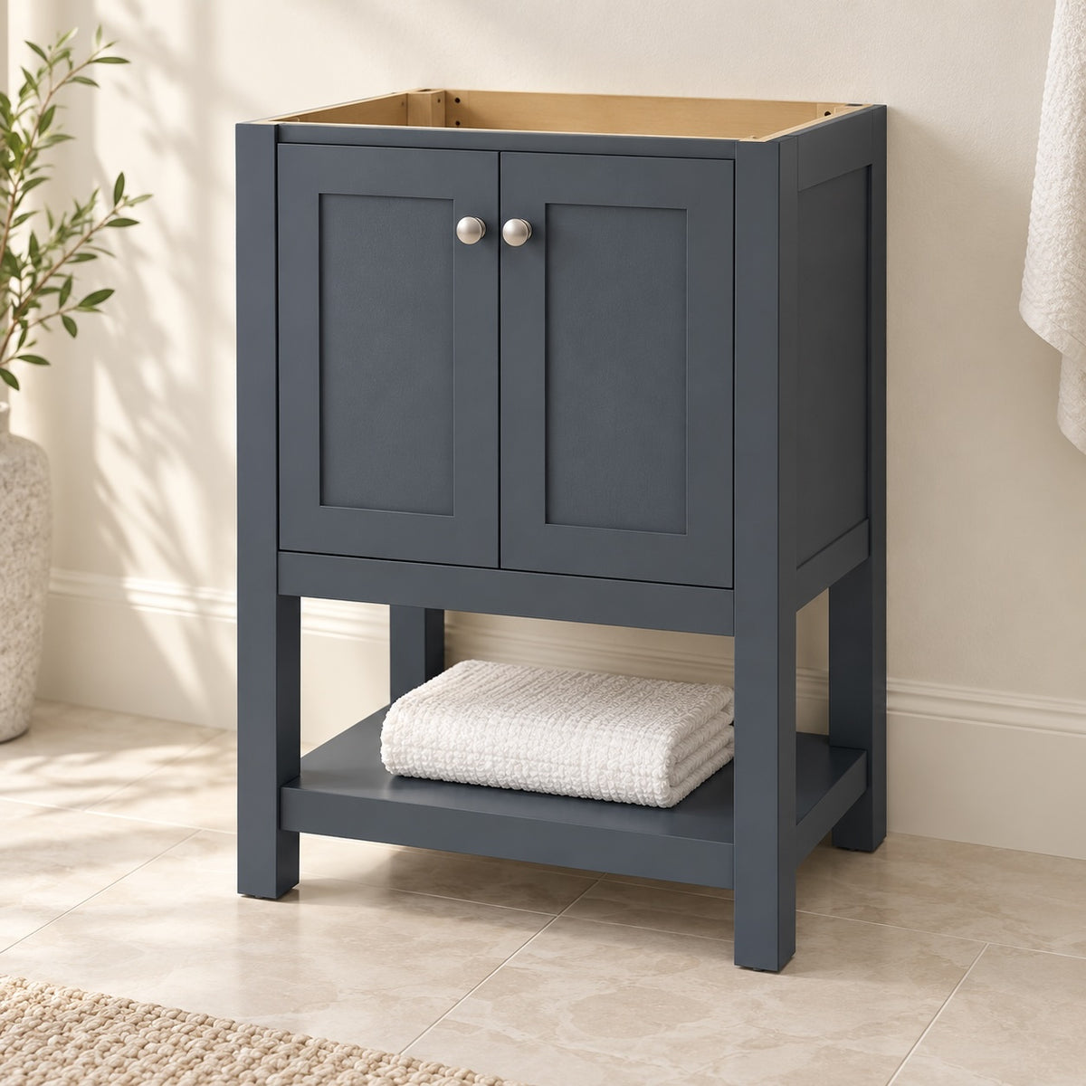 Alya Bath Wilmington 24" Gray Vanity Cabinet