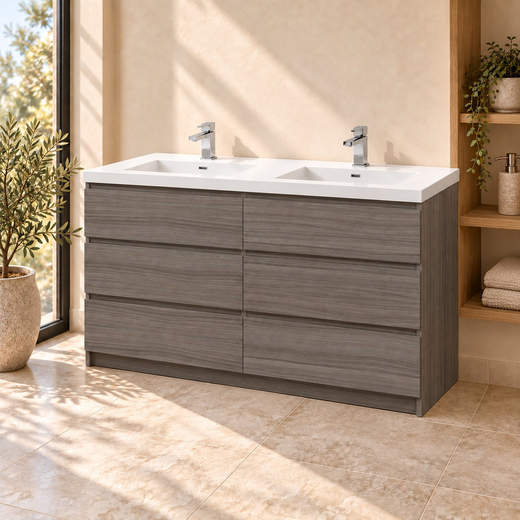 Bellano 60" Double Sink Bathroom Vanity