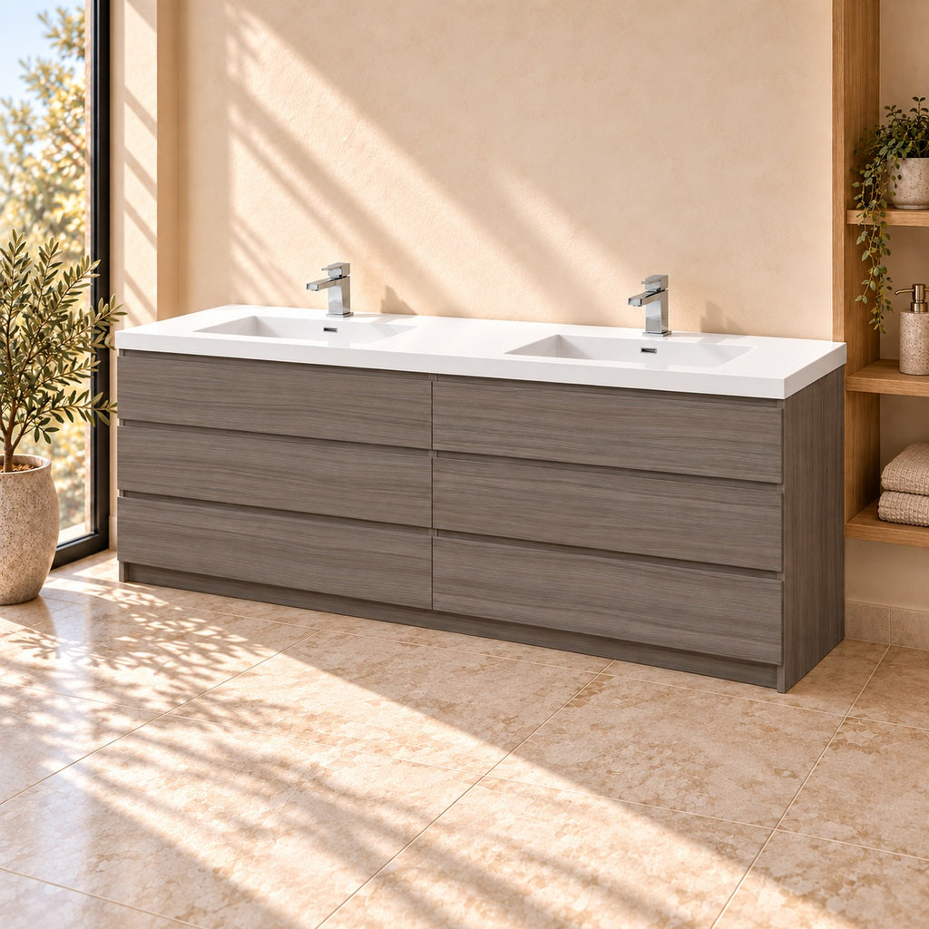 Bellano 84" Double-Sink Bathroom Vanity