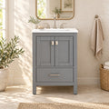 Bergen 24″ Bathroom Vanity with White Quartz Top