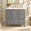 Bergen 36″ Bathroom Vanity with White Quartz Top