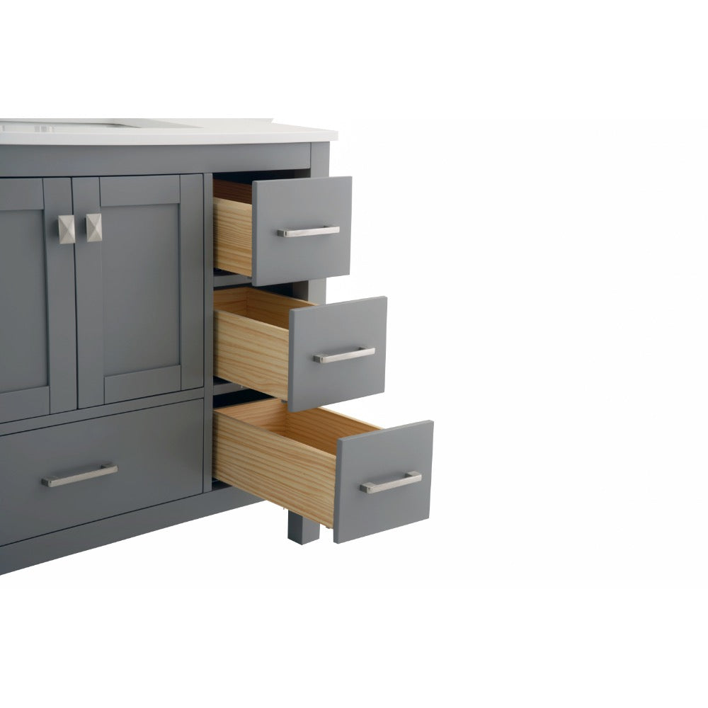 Bergen 36″ Bathroom Vanity with White Quartz Top