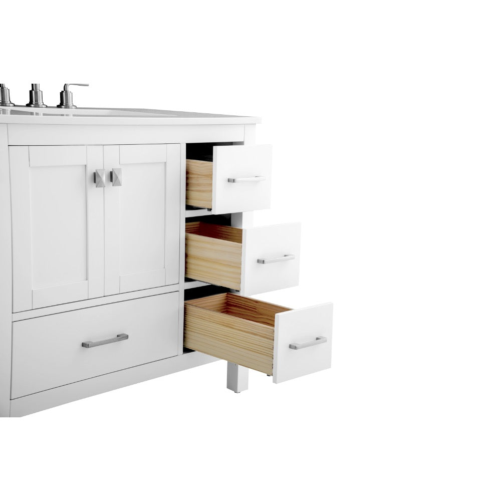 Bergen 36″ Bathroom Vanity with White Quartz Top