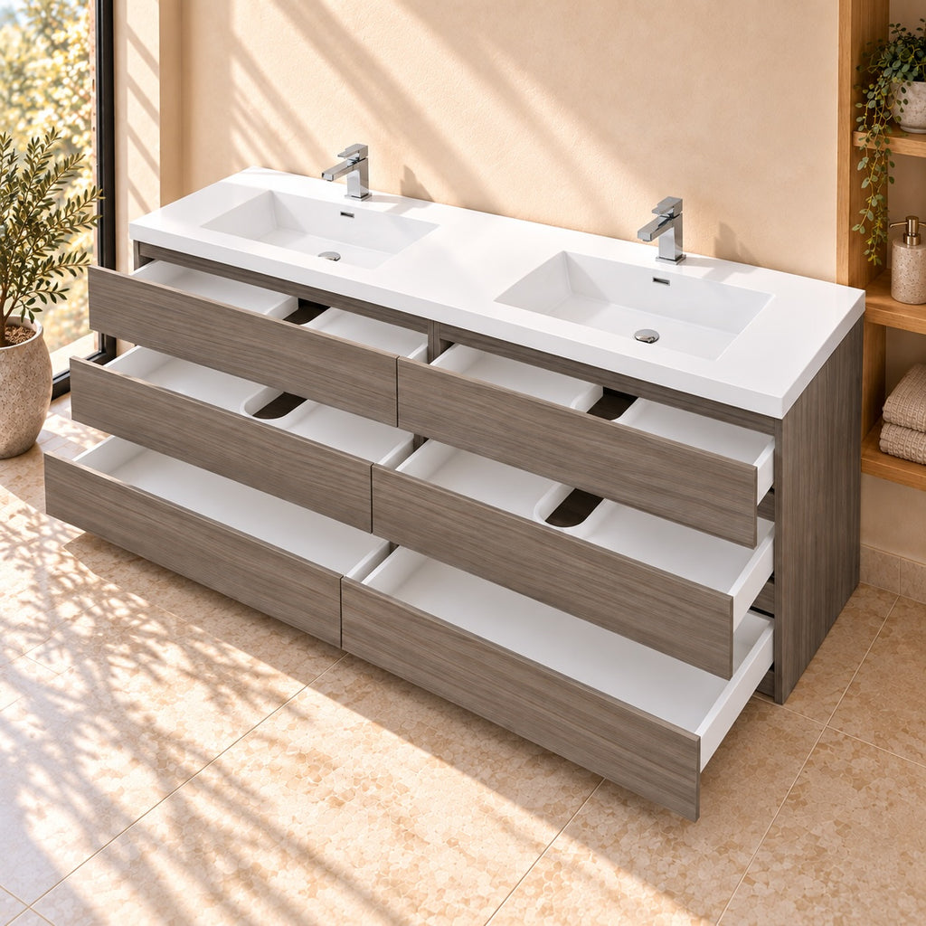 Bellano 84" Double-Sink Bathroom Vanity